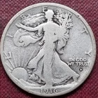 1916 D Walking Liberty Half Dollar 50c Better Grade #101621