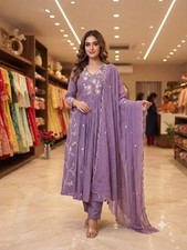 Beautiful Heavy Mul Chanderi Salwar Kameez With Dupatta For Wedding Wear