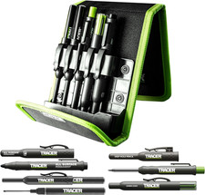 Pencil 5 Piece Construction Marker Kit with Storage Case - Carpenters Pencil, 2
