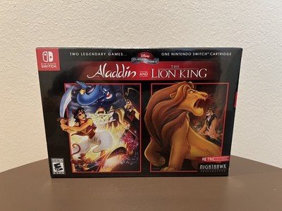 Aladdin and the Lion King Retro Edition SNES Box Nintendo Switch (Sealed)
