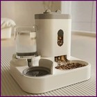 Automatic Feeder Dog Cat Food Bowl With Water Fountain Large Capacity Pet