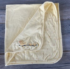 Carter's Yellow Duckie Duck Embroidered Baby Blanket Swimming Ducks Lovey