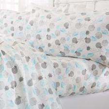 Great Bay Home 3-Piece Twin Coastal Microfiber Sheet Set - Nautical-Printed, ...
