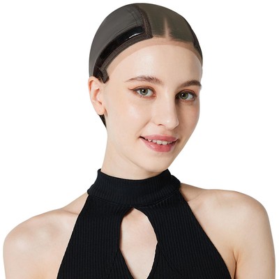 Lace Wig Cap for Women,Non-Slip Grip Make Your Wigs Glue S, Brown 