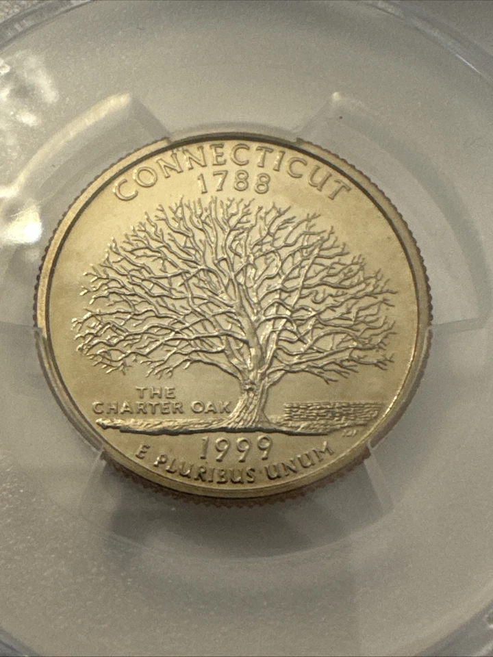 🥰1999 S Clad Connecticut State Quarter Proof PR70 DCAM PCGS Gold toning  - Image 4 of 4