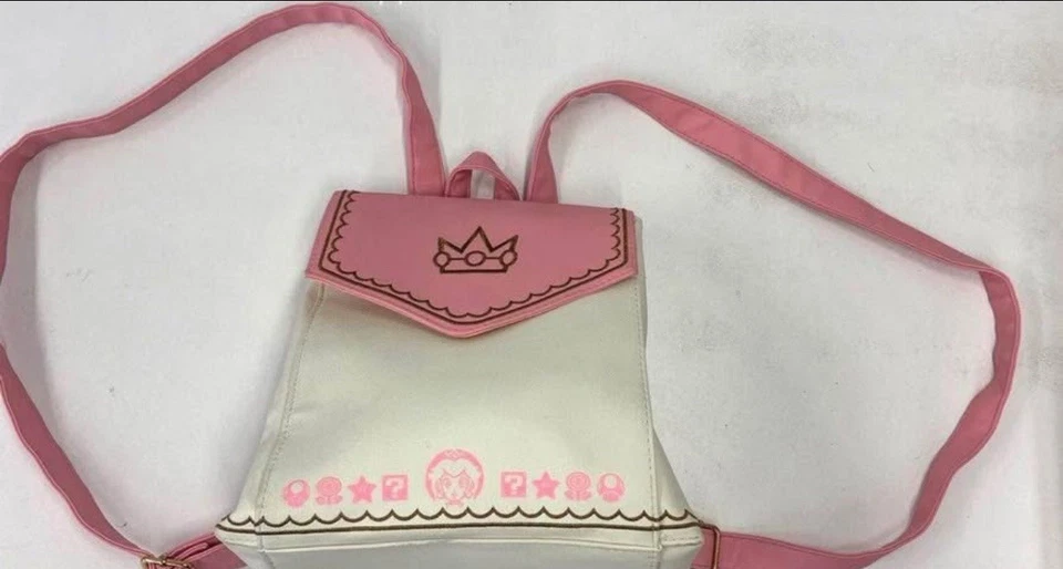 Bolso Princess Peach Danielle Nicole Super Mario Bros Nintendo Mini Mochila Nuevo sin Etiquetas Foto 2 de 4