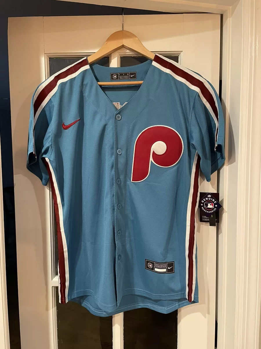 Vintage Retro Powder Blue Philadelphia Baseball Men's Jersey Tee | Philly | Phillies Inspired | phillygoat S