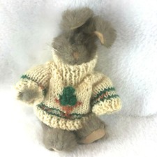 Boyd's Bears Plush Bunny w/ Carrot Sweater, 7", 1990