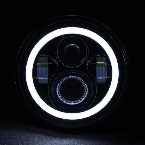 Eagle Lights 7" Chrome Halo LED Headlight for Harley Davidson - Picture 5 of 8