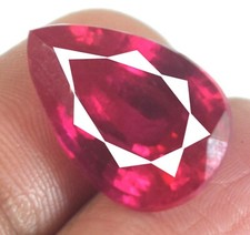 US Seller Natural Pear 14.60 Ct Padparadscha Pink Sapphire Gems Certified B85725