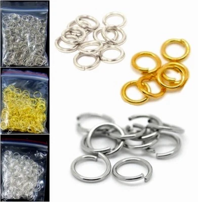 Binderinge Verbinder Spaltringe Metall Ösen Schmuckbastel 5/8/10/12mm Wahlen