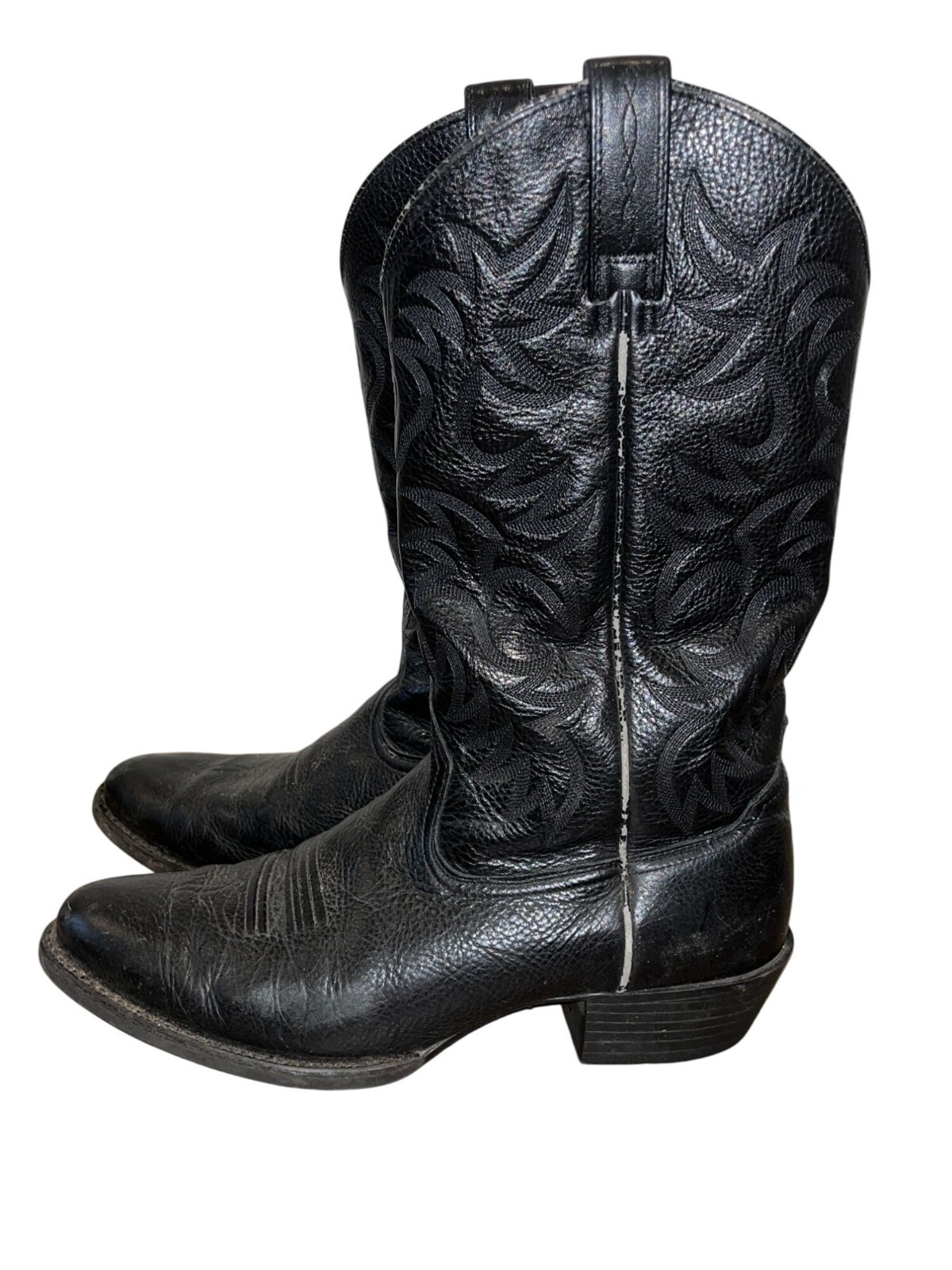 Ariat Mens Heritage Western Boots in Black Leather Size 11.5D