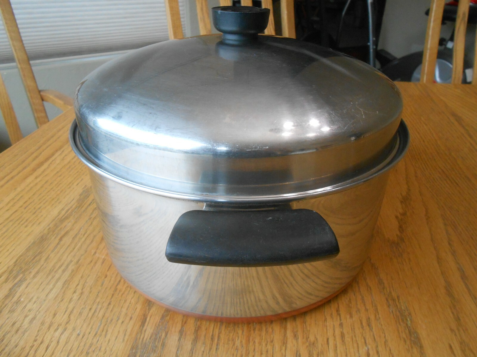Revere Ware 6 Quart Dutch Oven Pan w/Lid SS, Copper Clad, Clinton ILL