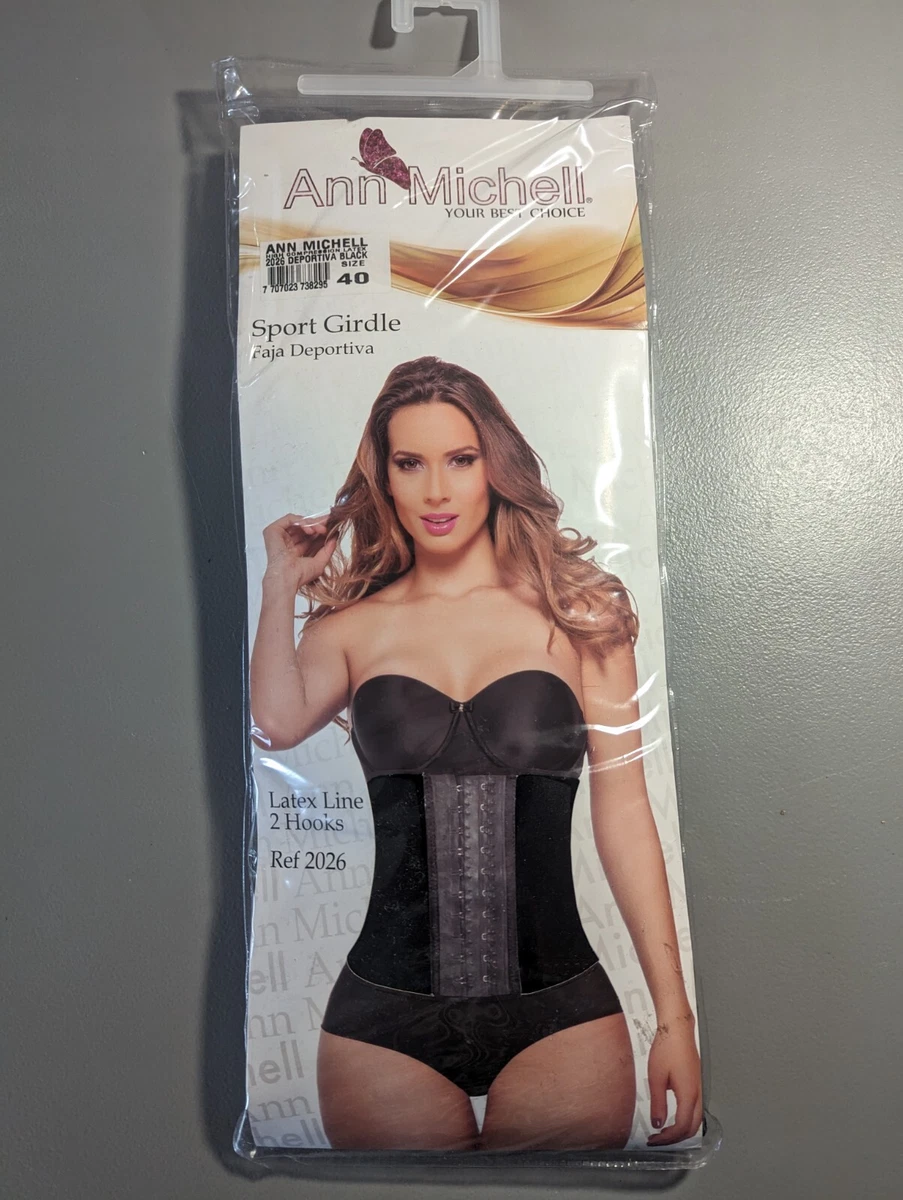 Ann Michell 2026 Waist Trainer Sport Short Torso Latex Black Size 40 / XL