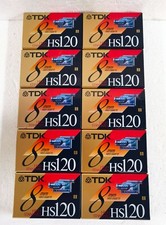 10 TDK HS120 8mm Video Cassette Camcorder Tapes High Standard - Made in Japan