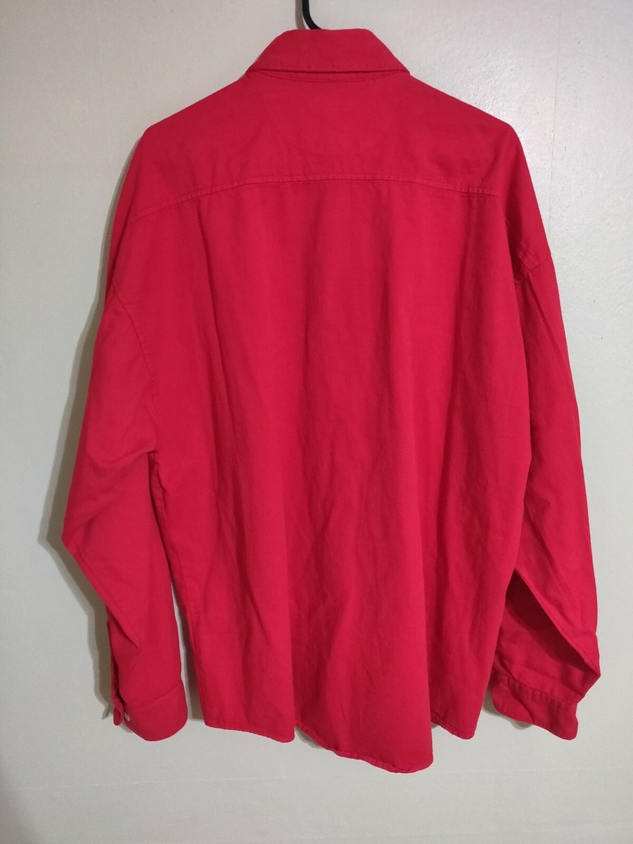 Vintage Red Wing Shoes Boots USA Made L/S Button Cotton Flannel