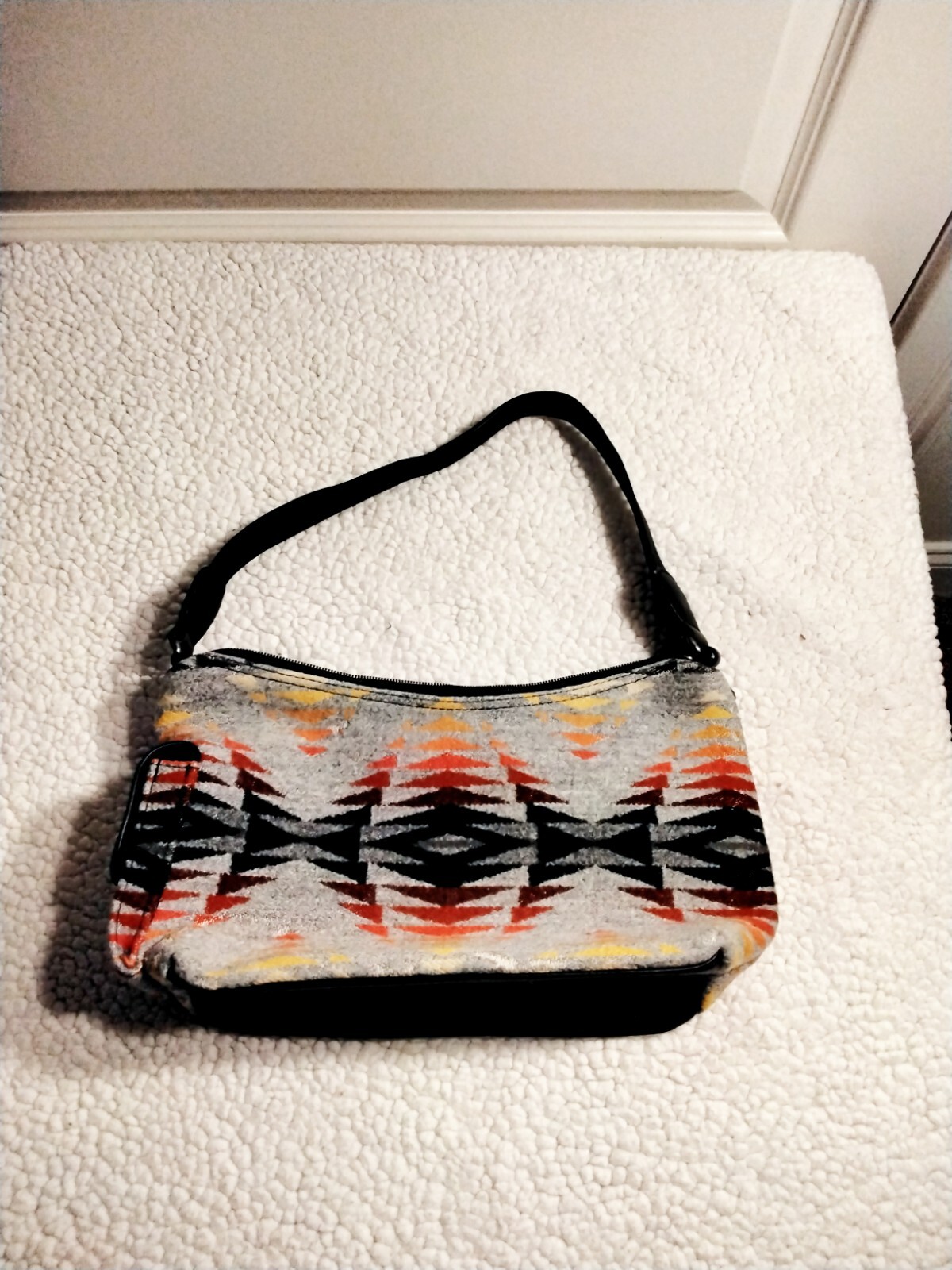 Pendleton Purse Multicolor Pattern Leather Strap … - image 1