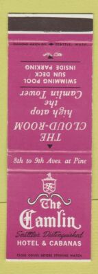 Matchbook Cover - The Camlin Hotel Seattle WA