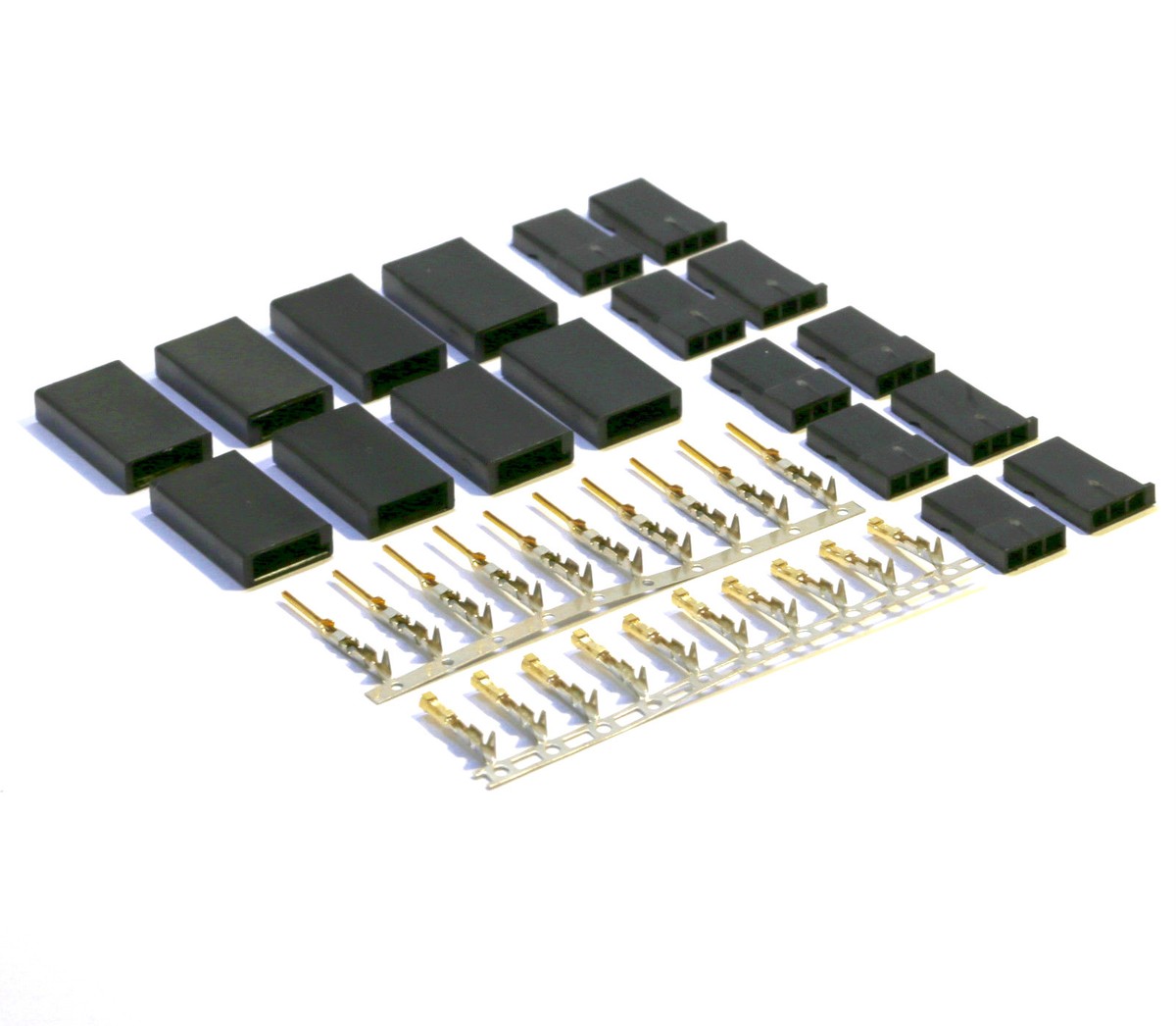 10 Paia Connettori Servo Maschio-femmina Con Pin Placcati Oro - Per Futaba E JR