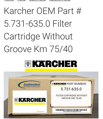 #ad Kärcher OEM Filter 5.731 635.0 $70.00