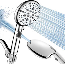 High Pressure 9 Functions Shower Head with Handheld - Luxury Modern Chrome Lo...