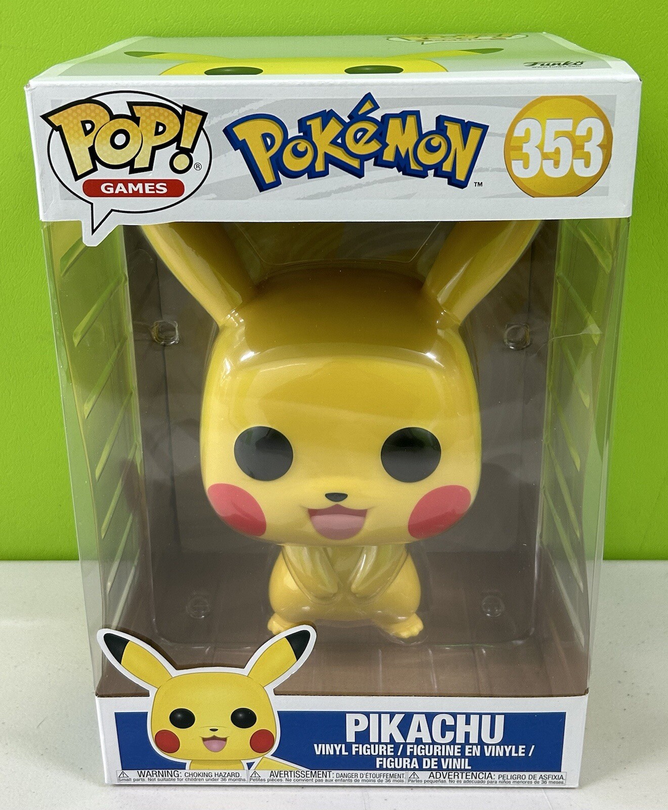 Figura Jumbo PIKACHU 353 Pokémon Funko Pop 10 pulgadas NUEVO