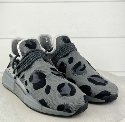 Adidas NMD HU Pharrell Animal Print Ash Grey Shoes ID1531 Men's