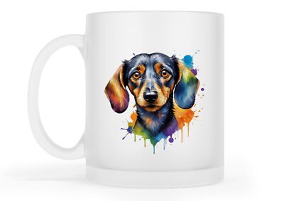 Becher Kaffeebecher | Glas | matt | 300ml -  Motiv: Dackel Teckel Dachshund 41