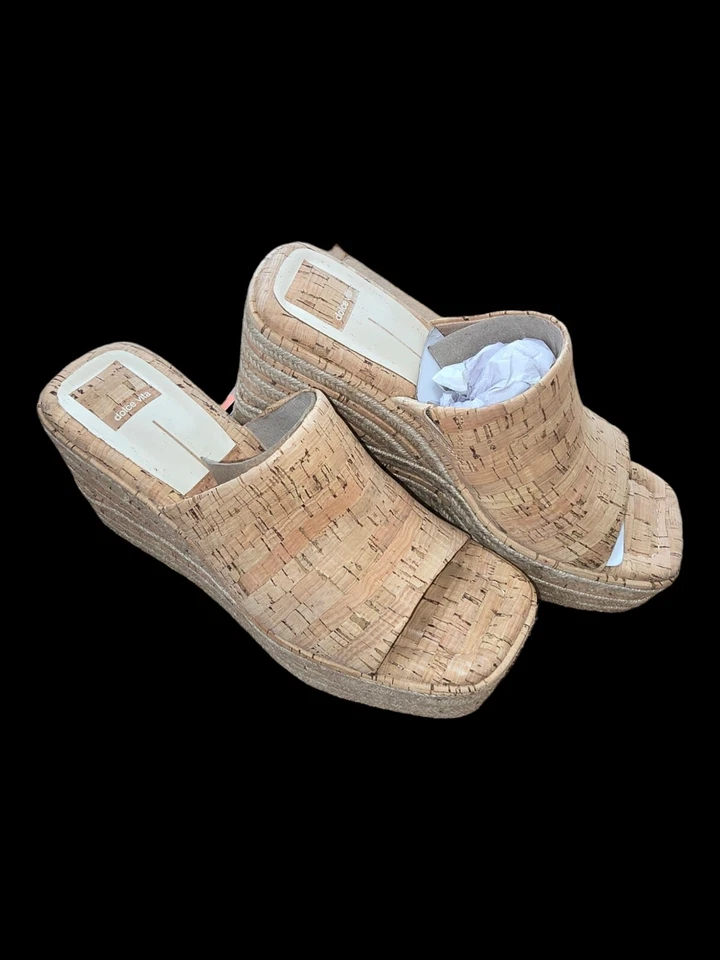Sandalia Dolce Vita Elaria Alpargata Cuñas Corcho Natural Talla 8.5 Foto 3 de 4