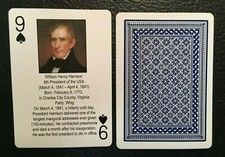 Swap Playing Card   PRESIDENTS    William Henry Harrison   2009   Made in U.S.A.
