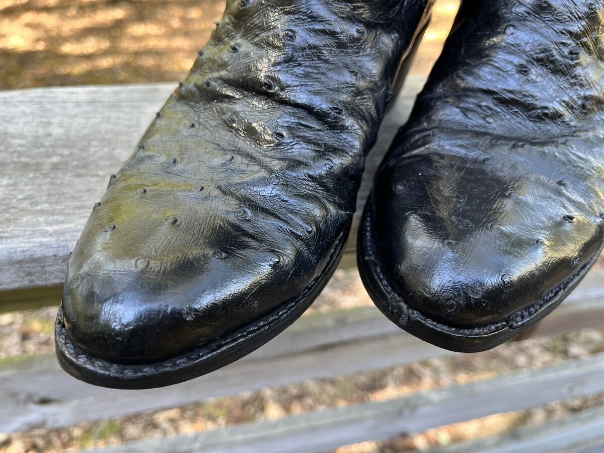 Lucchese Full Quill Ostrich BOOTS Exotic 8.5D Mens Cowboy Lucchese Full Quill Ostrich BOOTS Exotic 8.5D Mens Cowboy