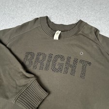 RARE Aerie Oversize Down to Earth BRIGHT Sweatshirt Women Sz XL Nomad Olive READ