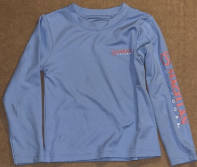 Used Magellan Outdoors Long Sleeve T Shirt Fishing Gear Baby Blue