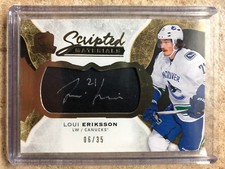 16-17 UD The Cup Scripted Materials Auto Patch #SM-LE LOUI ERIKSSON /35