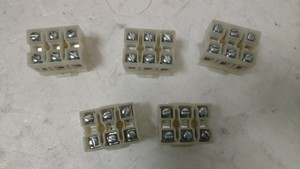 Lot-5-3-Position-90A-600V-Barrier-Dual-Row-Terminal-Block-Strip-NDN111-WH
