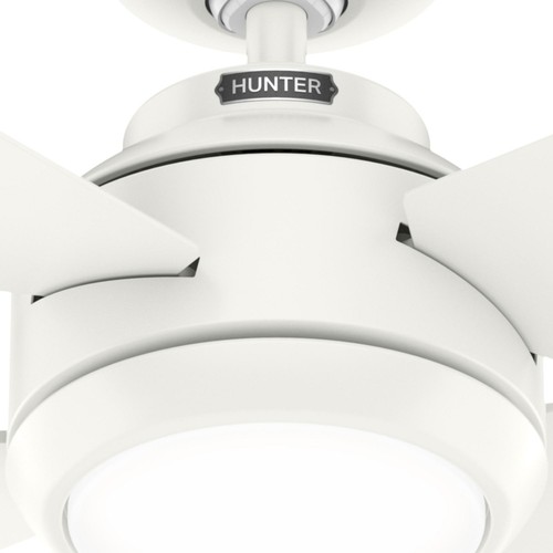 DC Ceiling fan with LED Lighting Hunter Greta White 52" Fan with Remote control - Picture 3 of 8