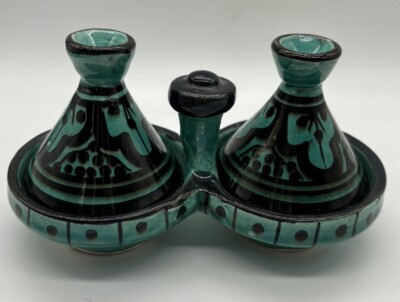Marokkanischer Mini Gewürz Tajine Doppel Gewürzhalter Tajine Salz & Pfeffer Gewürz