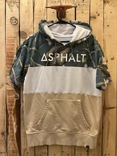 Asphalt Yacht Club Skateboard Short Sleeve Performance Hoodie Large 