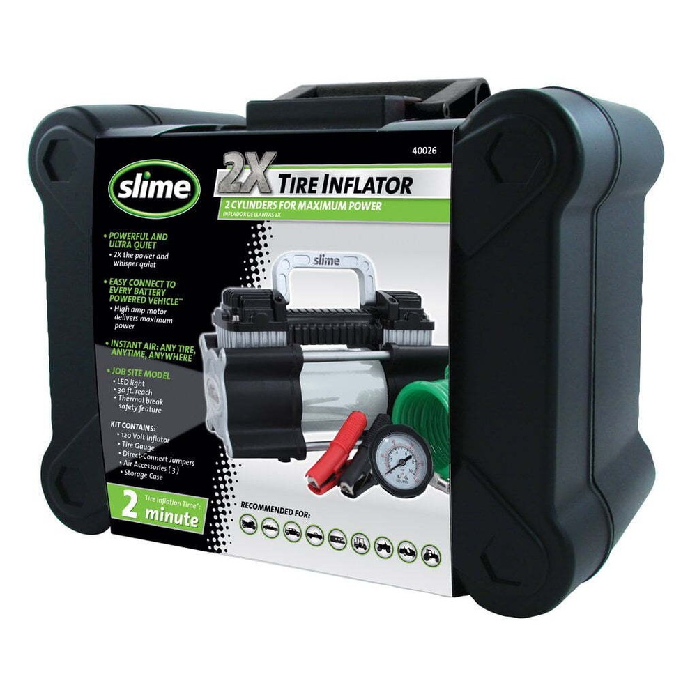 Heavy Duty 2X Pro Power Tire Inflator/Compressor - 40026
