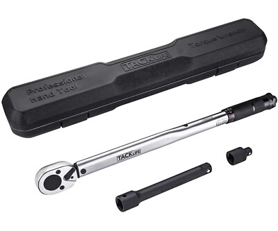 TACKLIFE HTW2B Drehmomentschlüssel-Set mit 1/2'' + 3/8'' Verlängerungs (42-210 Nm)