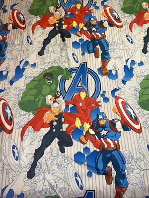 Lot De 2 Taies D'oreiller Avengers - Hulk, Thor, Iron Man, Captain America - 26x18 Pouces