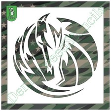12"x12" Clear Plastic Stencil - Dallas Mavericks Basketball MCA161 .007"