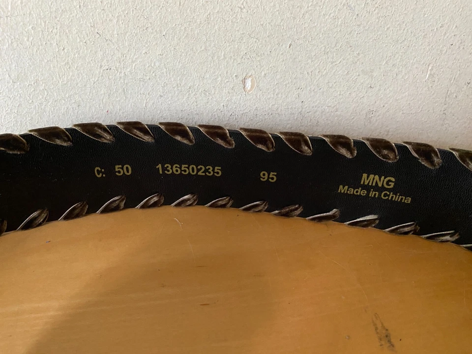 Used - Riemen/Gürtel - Schnalle Metall Mit Stone - Größe 95 - 5 CM Breite - Used - Bild 4 von 4