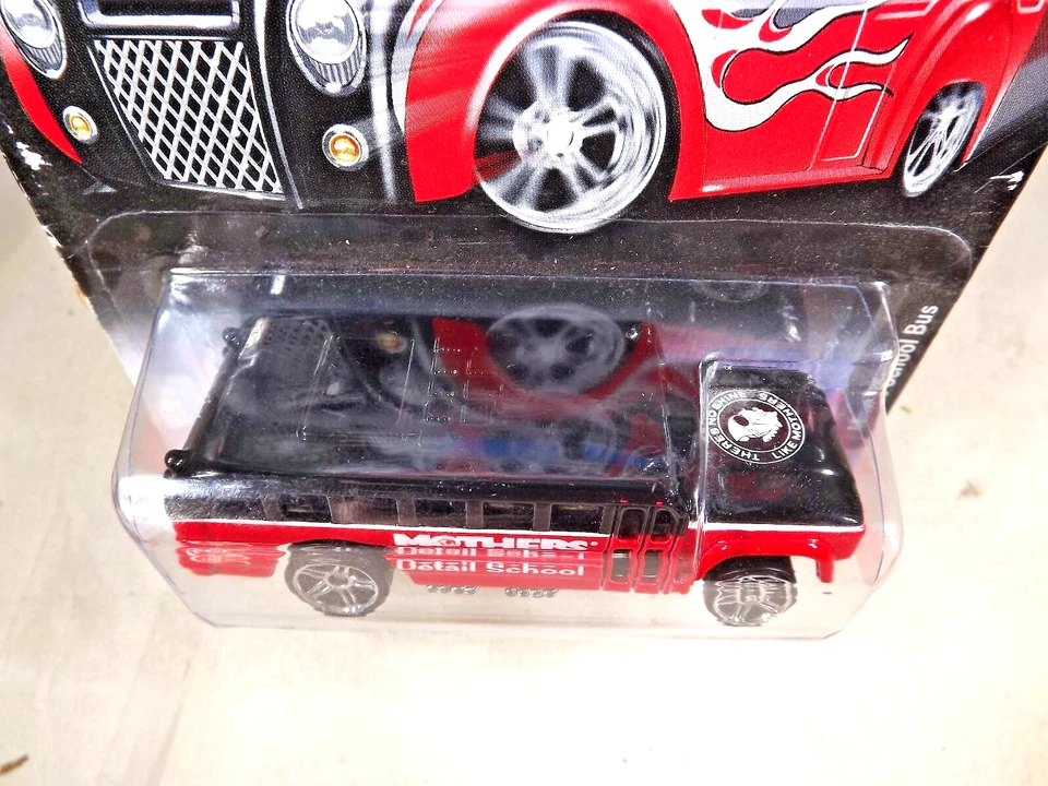 2002 Hot Wheels Foose Mothers Series #2 Car 4/4 MOM'S SCHOOL BUS Red-Black w/Pr5 - Image 3 of 4