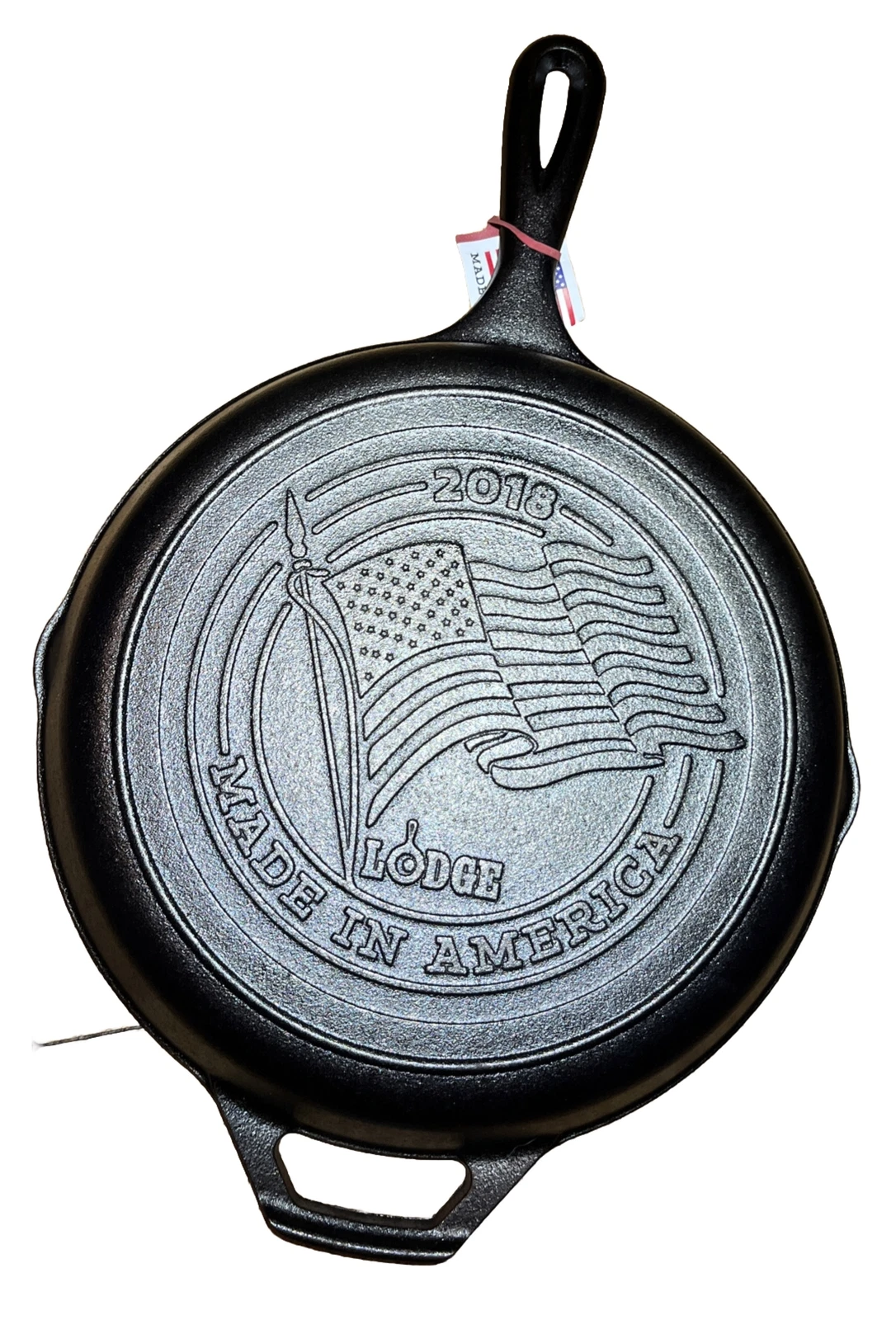 Lodge Made in America Series 2018 Cast Iron Skillet, American Flag 10.25 Inch S