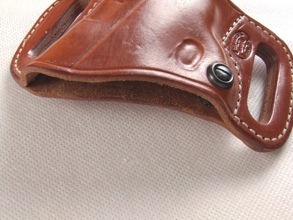 Funda de cuero ruso deslizable alto para guardaespaldas S&W .380-derecha El Paso Saddlery Foto 3 de 3