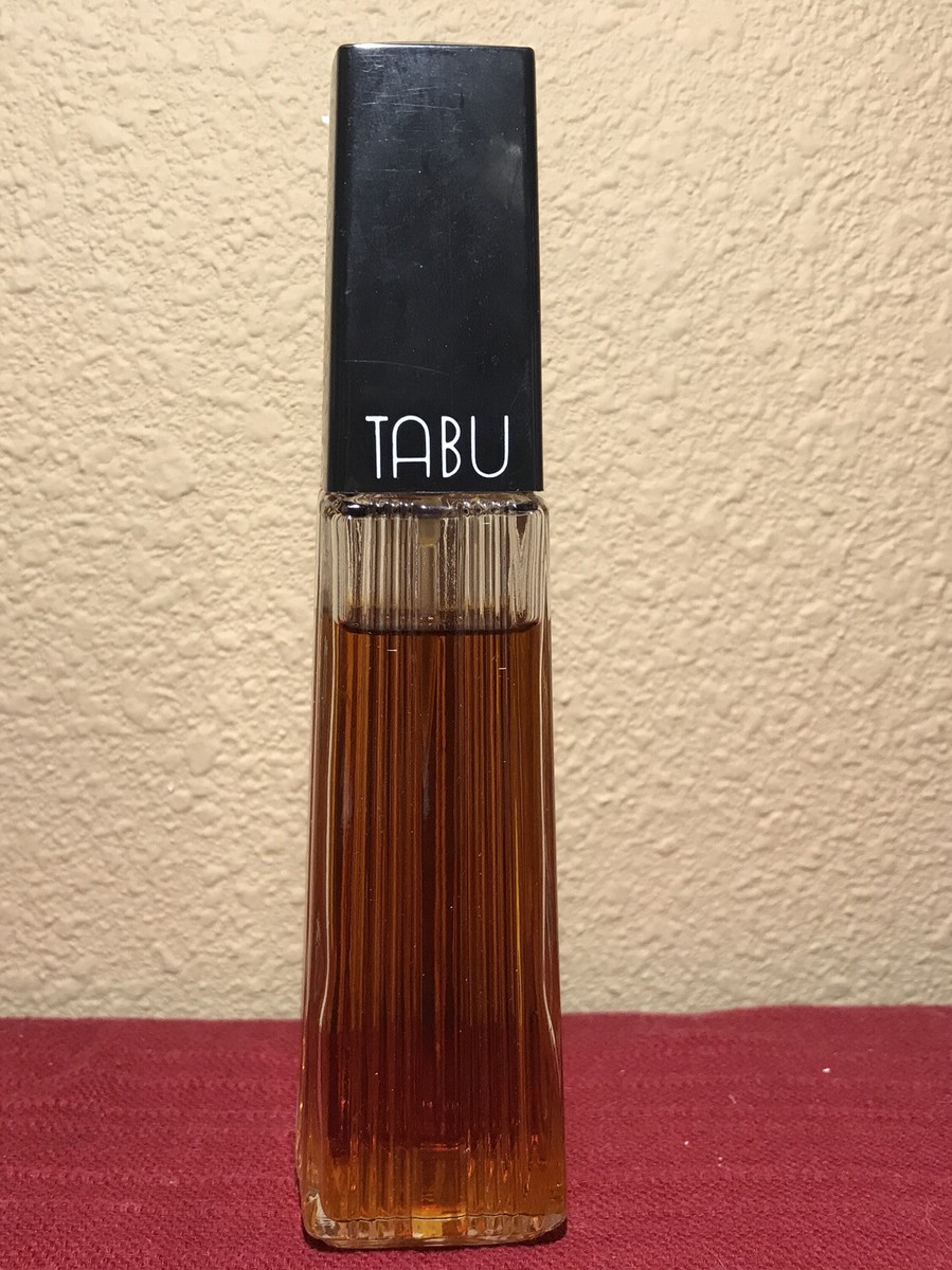 Vtg TABU GLASS Eau de Cologne SPRAY BOTTLE 95% Full Oz 90 ml by Dana