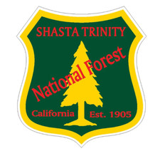 7" shasta trinity national forest bumper sticker decal usa made