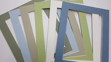 Picture Frame Mat 8x10 for 6x8 Photo choice of colors pastels greens and blues 
