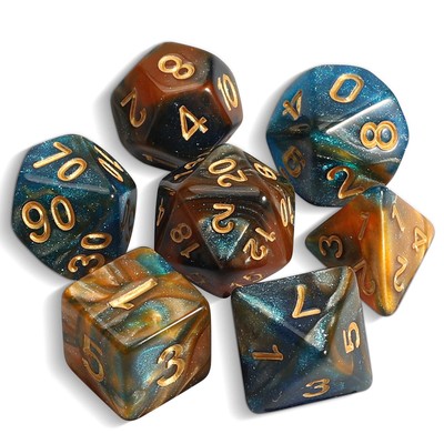 DND Dice Polyedrisches Würfel Set - 7 Stück für Dungeon und Dragons MTG RPG D...